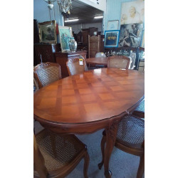 TABLE OVALE MERISIER 