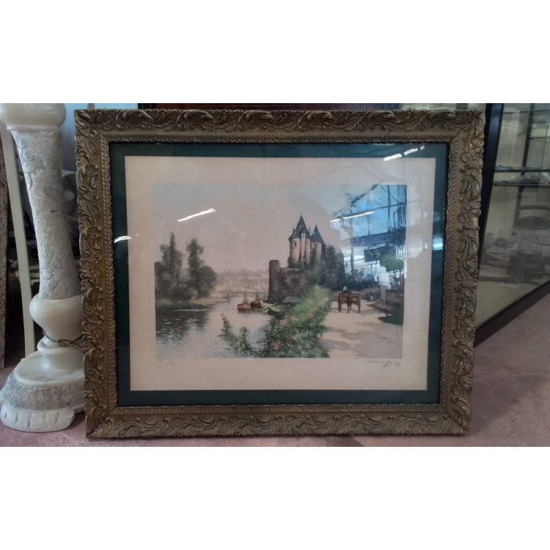 LITHOGRAPHIE ENCADRÉE 