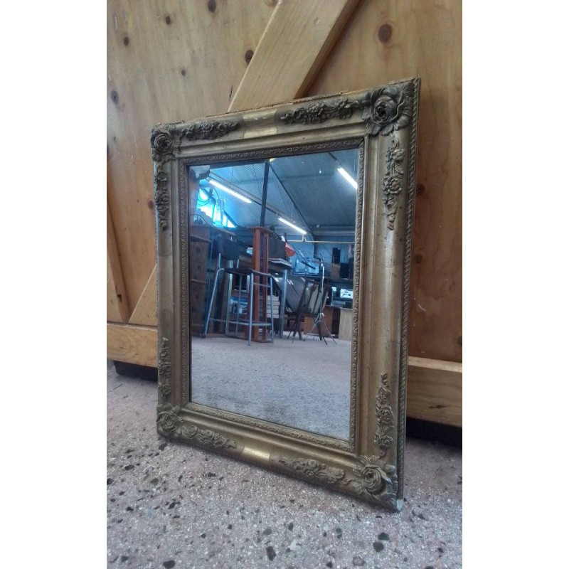 MIROIR DORÉ ANCIEN EN L’ÉTAT 