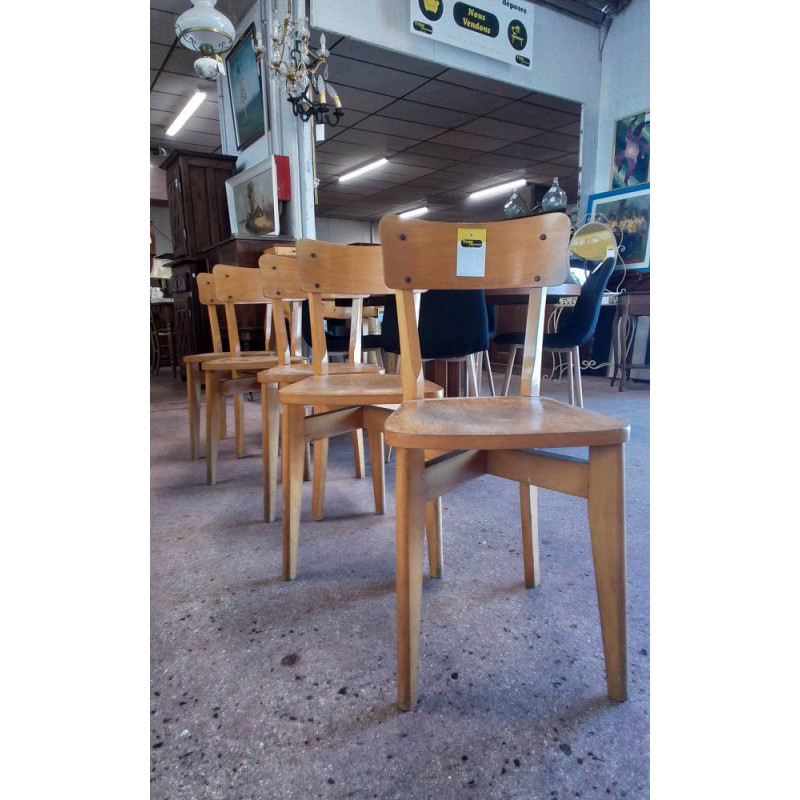 LOT DE 5 CHAISES VINTAGES