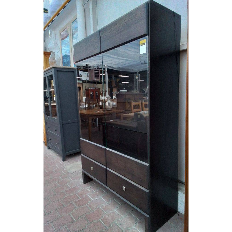 VITRINE MODERNE 2 PORTES 2 TIROIRS 