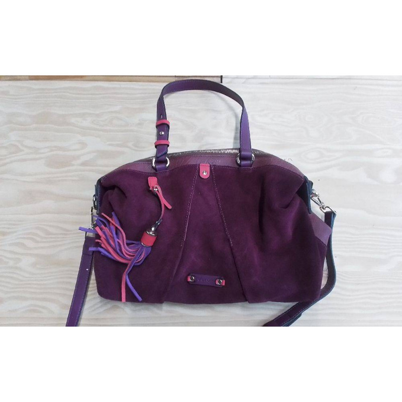 SAC A MAIN CUIR & VELOURS