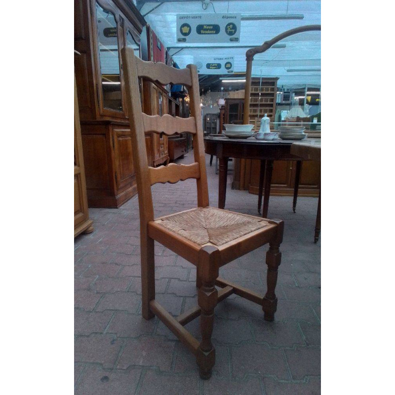 LOT DE  SIX CHAISES CHÊNE 