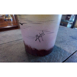 PAIRE DE VASES PEINTS ART NOUVEAU 