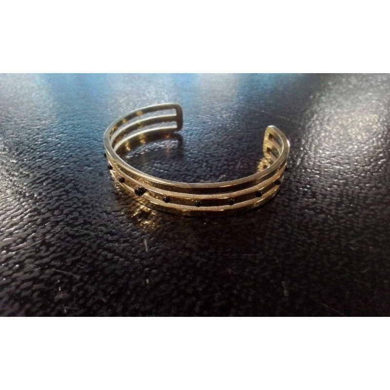 BRACELET DORÉ & NOIR