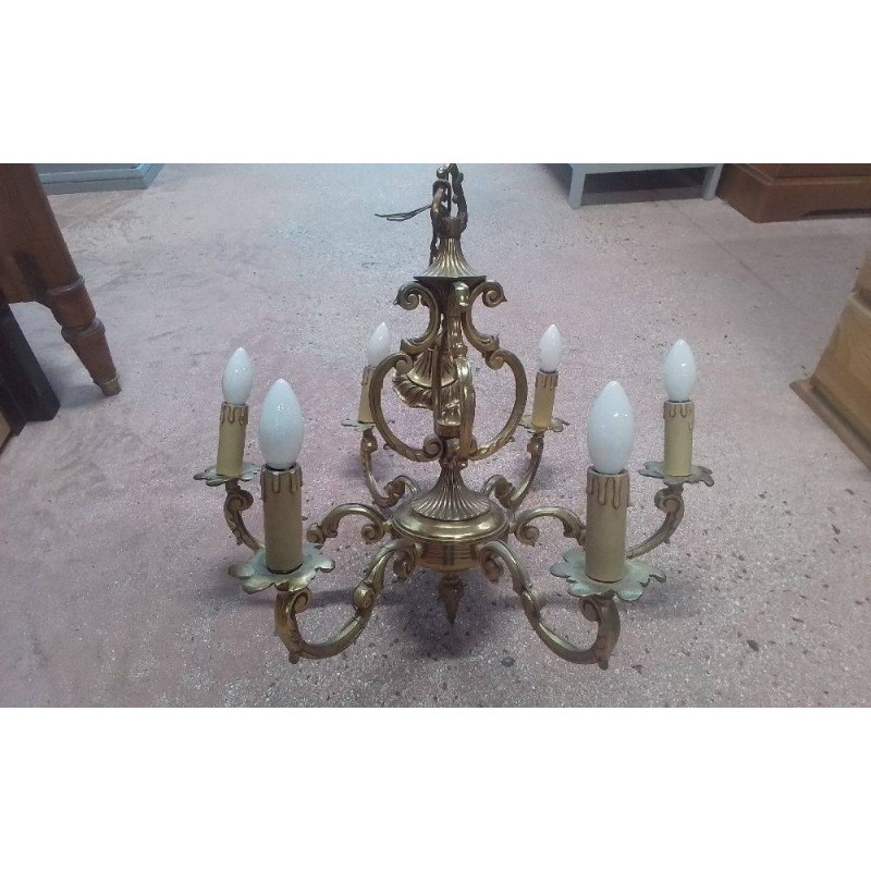 SUSPENSION DORÉE 6 BRANCHES 