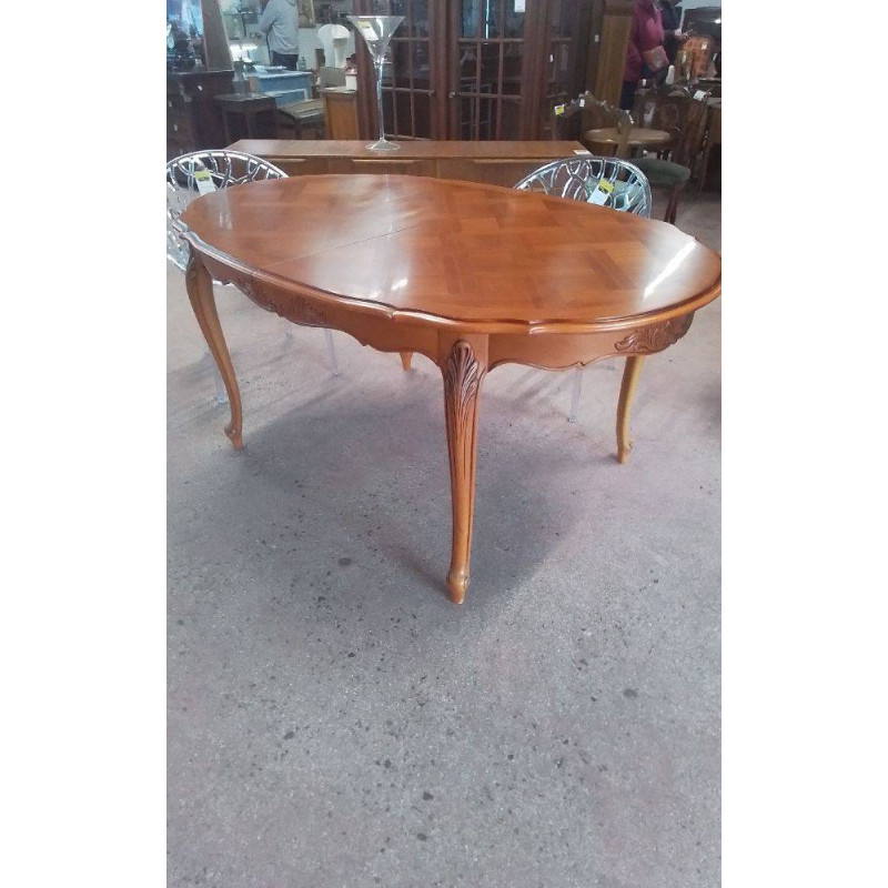 TABLE OVALE MERISIER +1 ALLONGE 