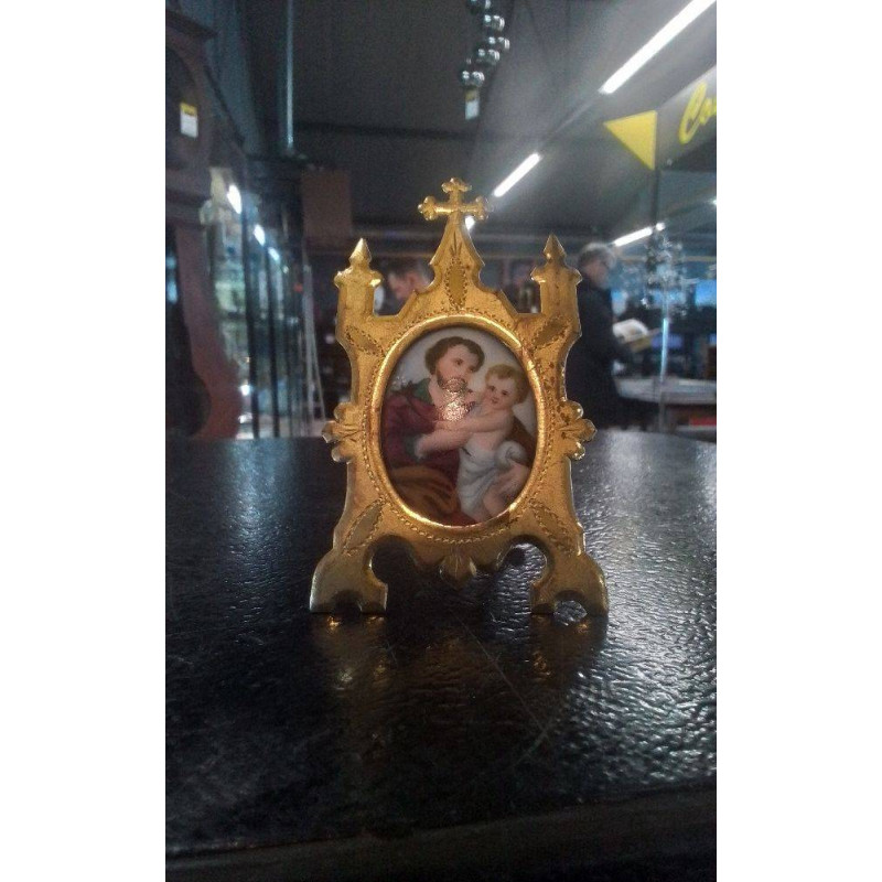 PORTE MÉDAILLON RELIGIEUX 