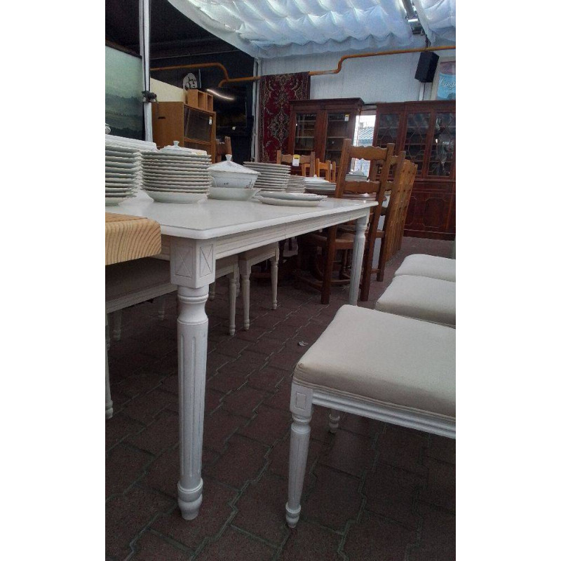 TABLE CARRÉE 2 ALLONGES 