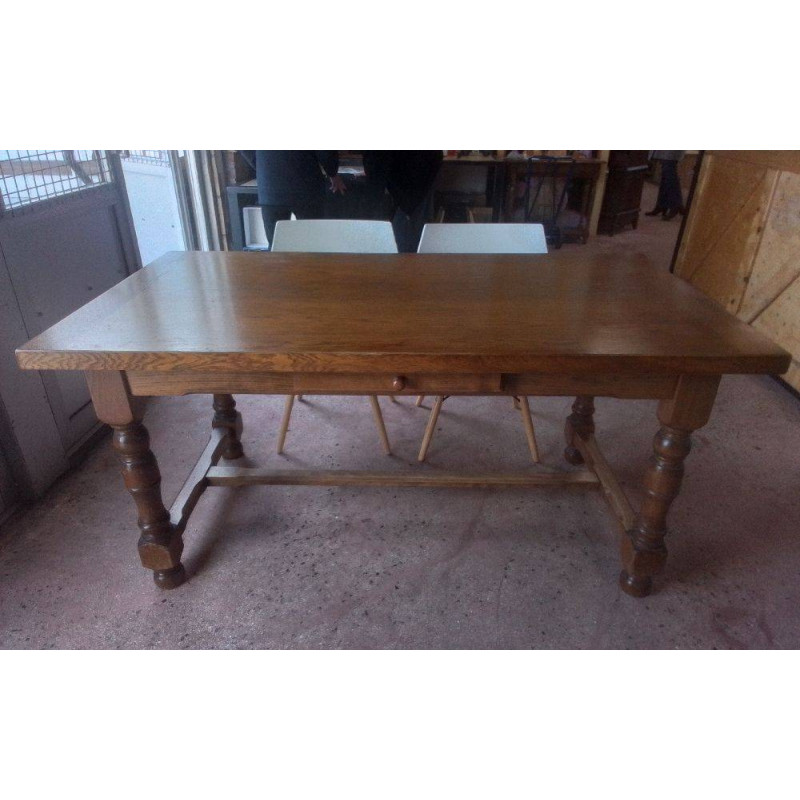 TABLE PLACAGE CHÊNE 1 TIROIR 