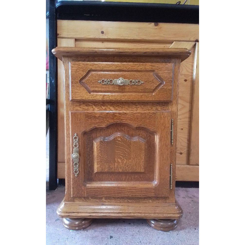 MEUBLE D’APPOINT CHÊNE 1 PORTE 1 TIROIR 