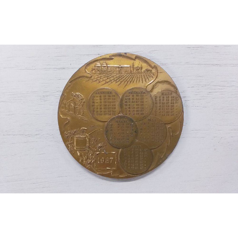 MÉDAILLON CALENDRIER 1987
