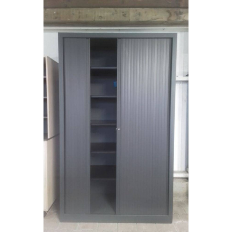 ARMOIRE MÉTAL GRISE CLÉ PORTES EN L\'ETAT