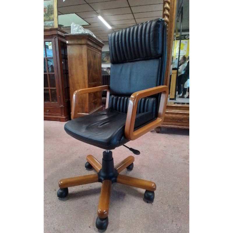 FAUTEUIL DE BUREAU SIMILI CUIR NOIR