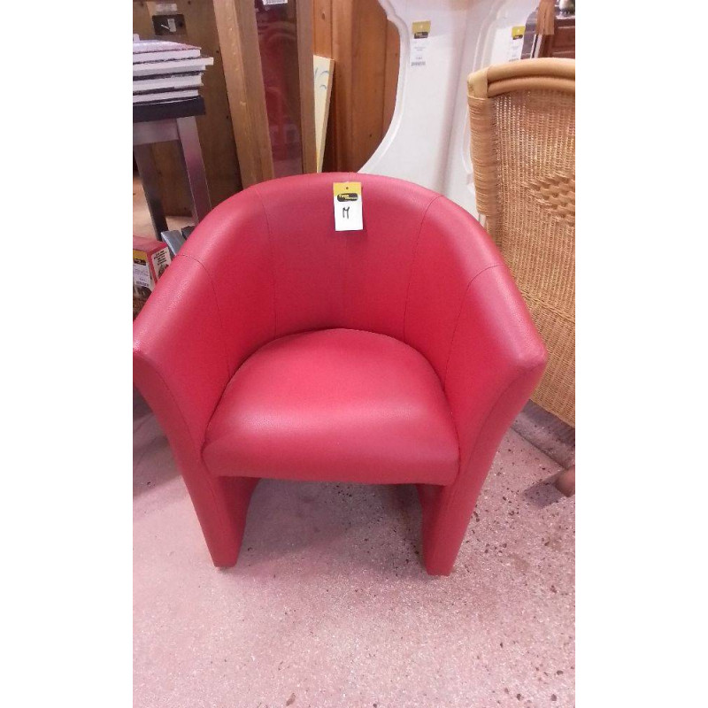FAUTEUIL ROUGE SIMILI 