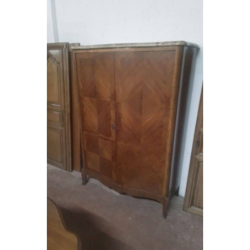 ARMOIRE MARQUETERIE DESSUS MARBRE 