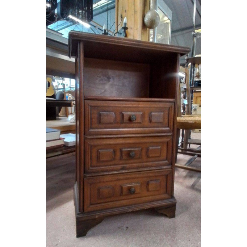 CHIFFONNIER BOIS EXOTIQUE 3 TIROIRS 