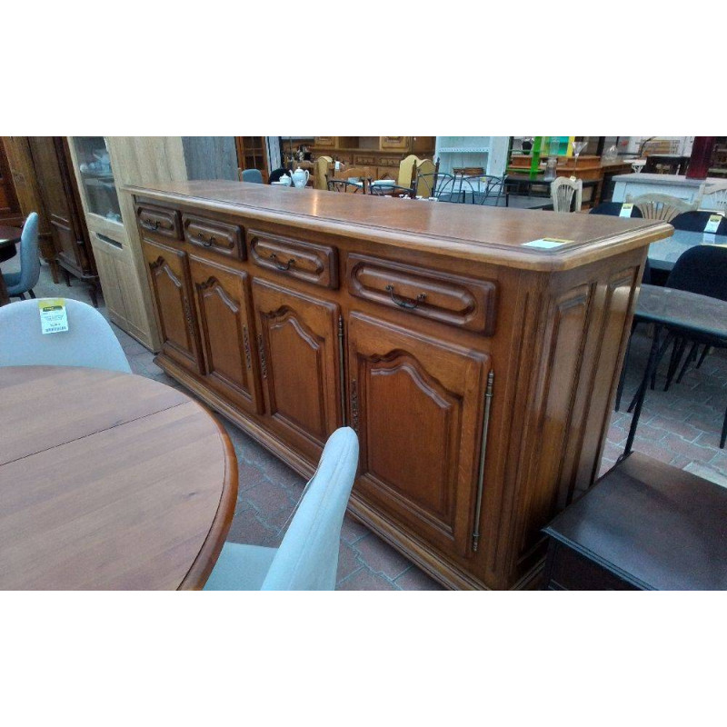 BUFFET CHÊNE 4 PORTES 4 TIROIRS 