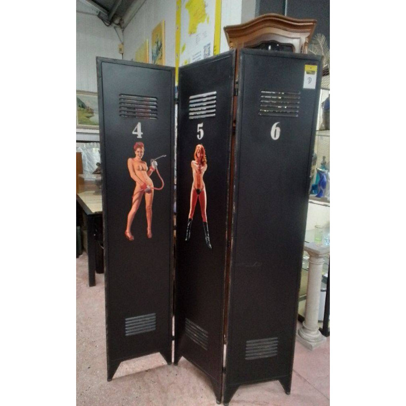 PARAVENT 3 VOLETS METAL 