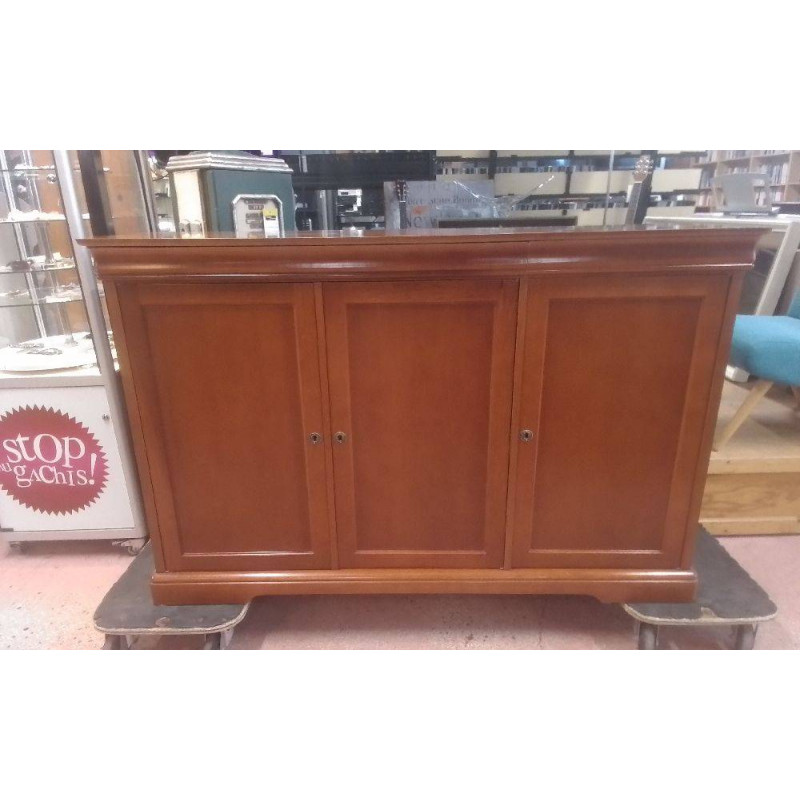 BUFFET BAS MERISIER 3 PORTES 3 TIROIRS 