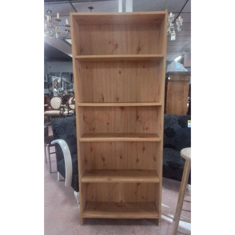 BIBLIOTHÈQUE OUVERTE DÉCOR PIN