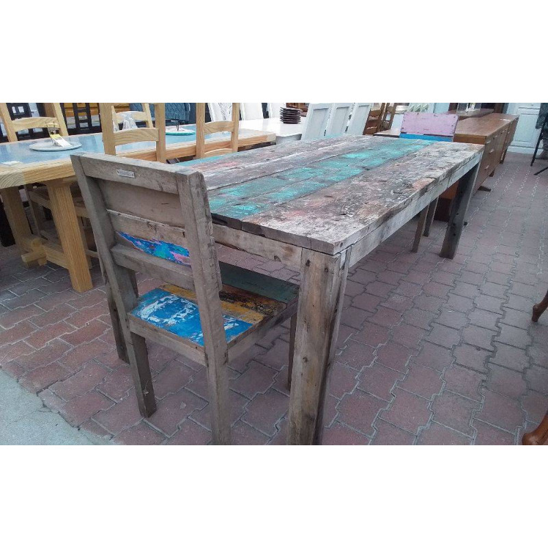 TABLE INDONÉSIENNE & 2 CHAISES