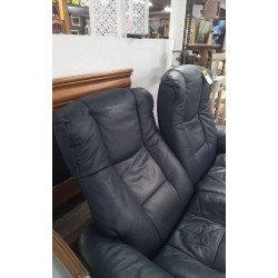 CANAPÉ CUIR STRESSLESS + 2 REPOSE-PIEDS 