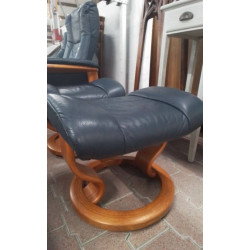 CANAPÉ CUIR STRESSLESS + 2 REPOSE-PIEDS 
