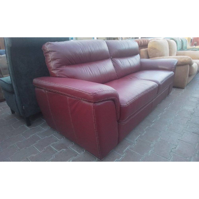 CANAPÉ CUIR BORDEAUX 