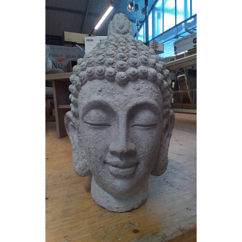 TÊTE BOUDDHA TERRE CUITE