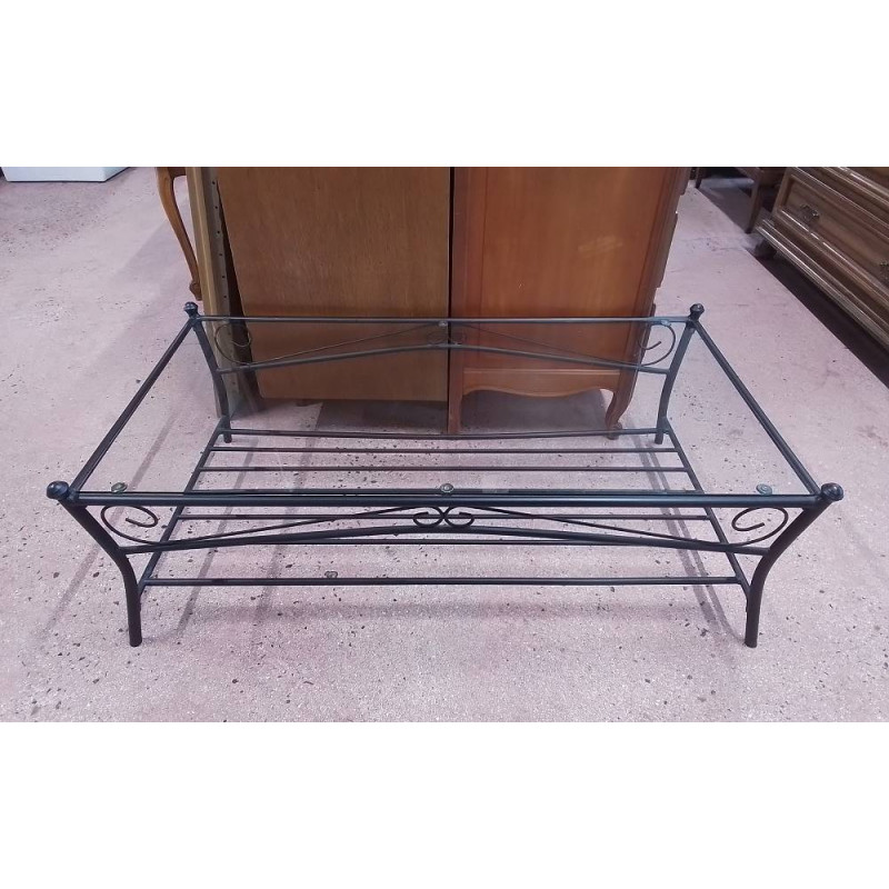 TABLE BASSE MÉTAL ET VERRE