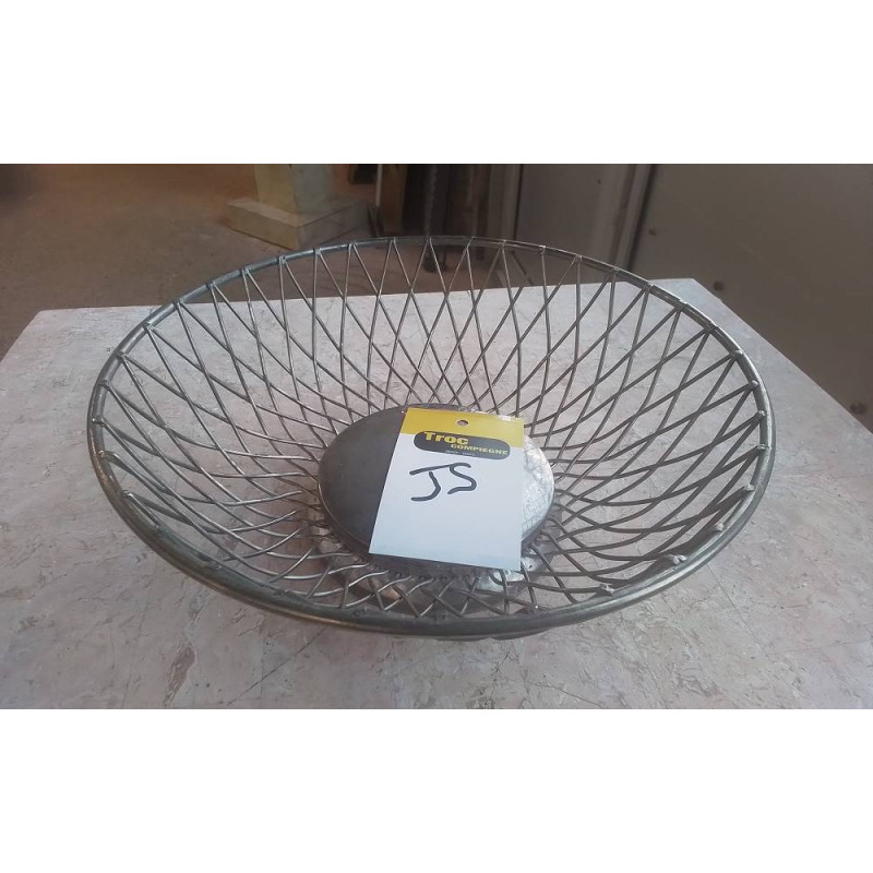 CORBEILLE MÉTAL ARGENTÉ 