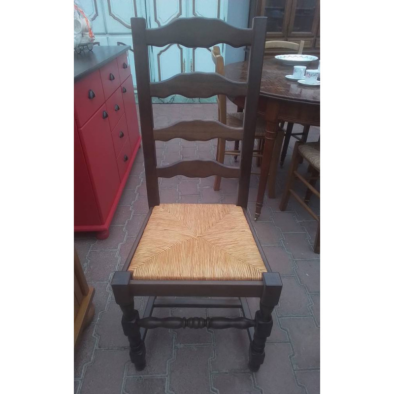 LOT DE 4 CHAISES PAILLEES 