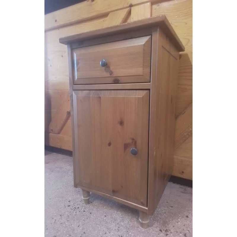 CHEVET PIN 1 PORTE 1 TIROIR 