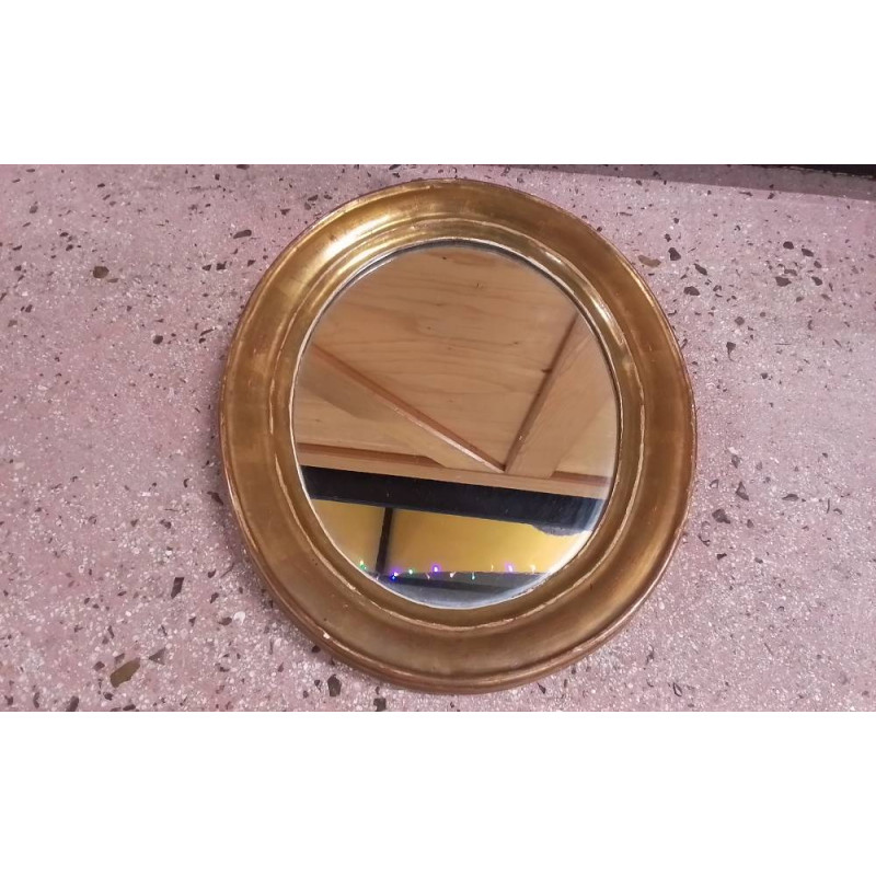 MIROIR DORÉ OVALE 