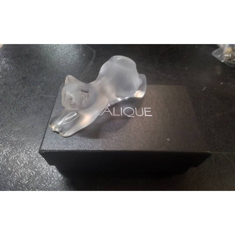 SUJET CHAT LALIQUE EN L’ÉTAT 