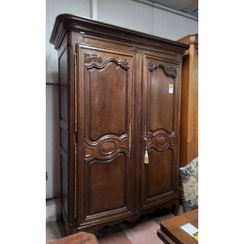 ARMOIRE ANCIENNE 2 PORTES CHÊNE EN L’ÉTAT 