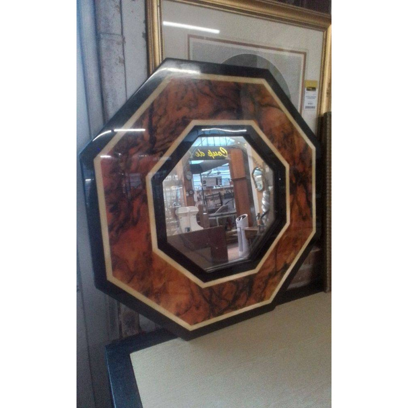 MIROIR OCTOGONAL ANNÉES 70