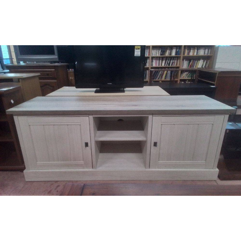 MEUBLE TV BAS MODERNE 2 PORTES 