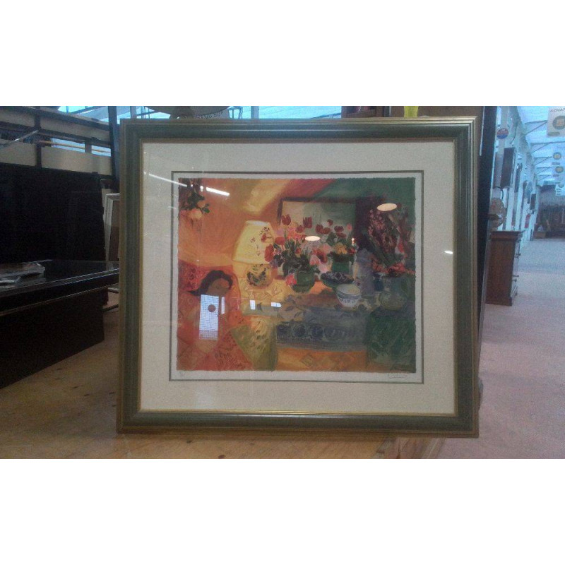 LITHOGRAPHIE ENCADRÉE NANCY DELOUIS