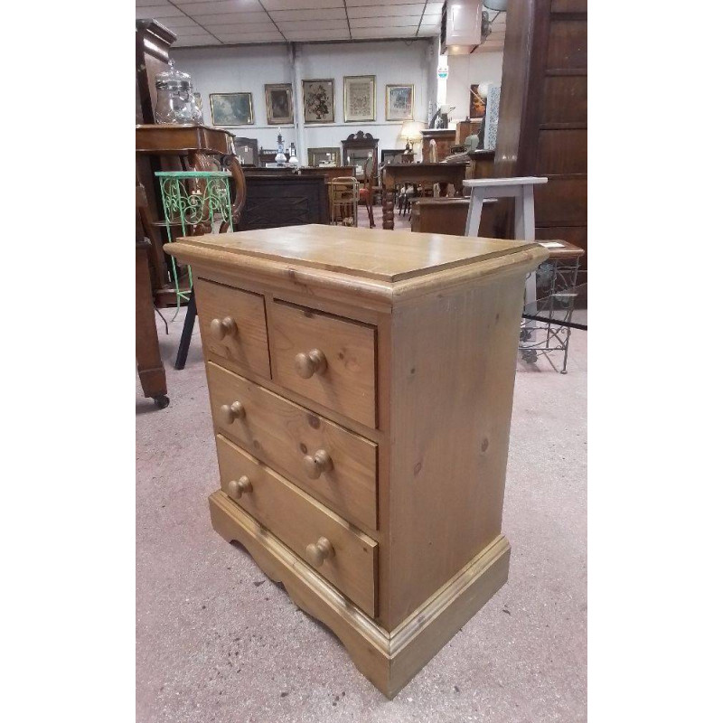 COMMODE 4 TIROIRS PIN MASSIF 