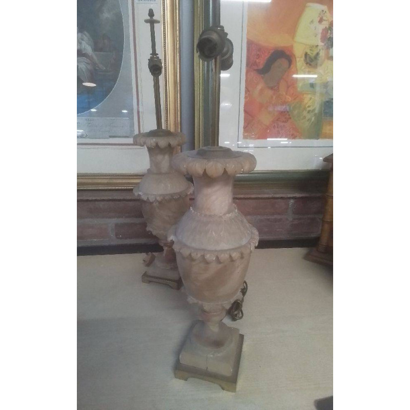 PAIRE DE LAMPES ALBATRE 