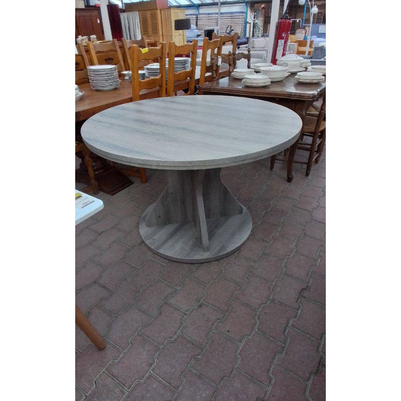 TABLE RONDE MODERNE 1 ALLONGE MAUVAISE ÉTAT 