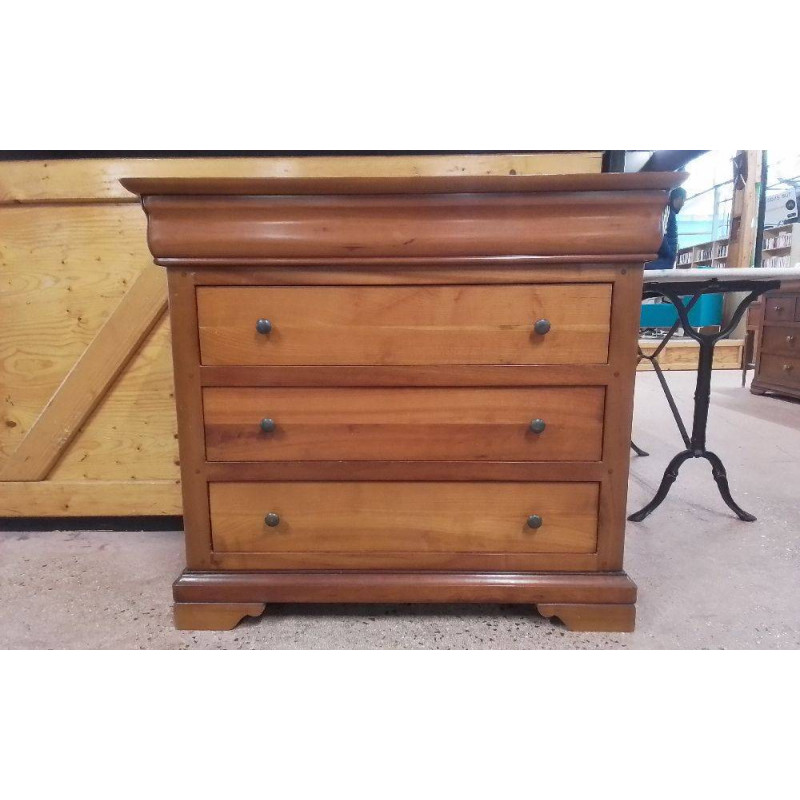 COMMODE MERISIER STYLE LOUIS PHILIPPE 3 TIROIRS 