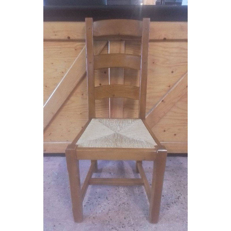 LOT DE 6 CHAISES PAILLEES CHÊNE 