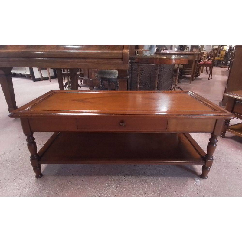 TABLE BASSE MERISIER 1 TIROIR 