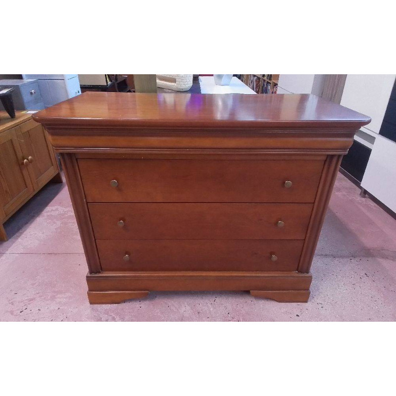 COMMODE MERISIER 3 TIROIRS 