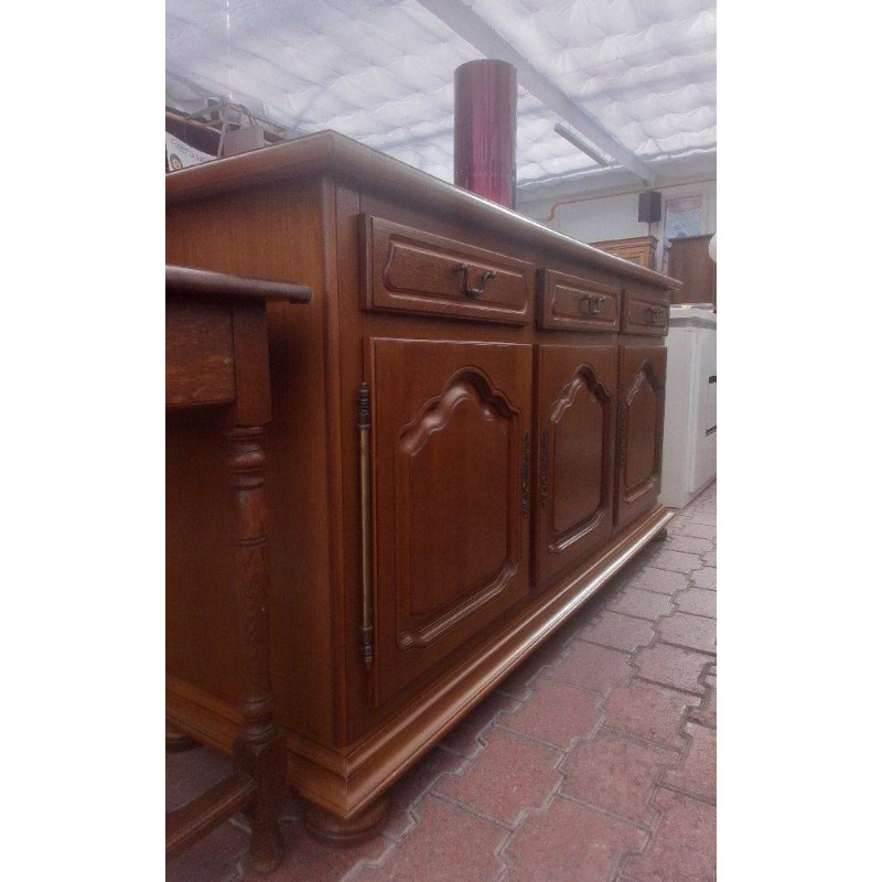 BUFFET BAS RUSTIQUE 3 PORTES 3 TIROIRS 