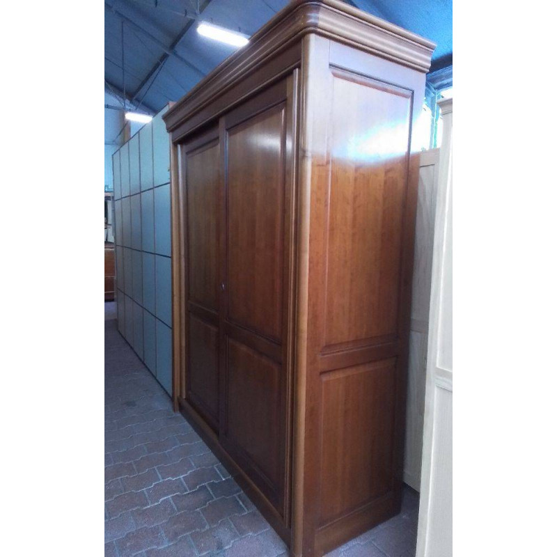 ARMOIRE MERISIER 2 PORTES COULISSANTES 