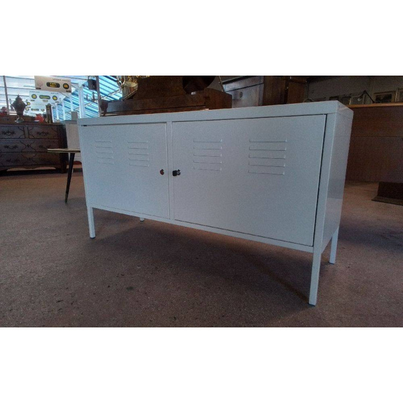 MEUBLE BAS STYLE INDUSTRIEL 2 PORTES CLÉ 